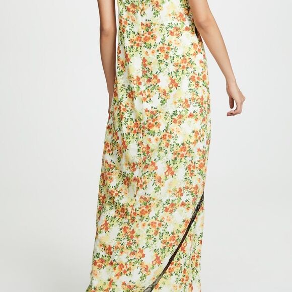 WAYF Baldwin Tangerine Floral Lace Trim Slip Dress - size xs - Picture 4 of 14